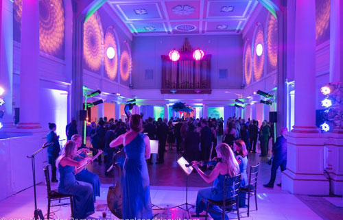 string quartet performing for an event