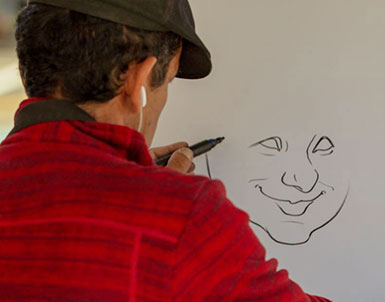 Live caricature artist