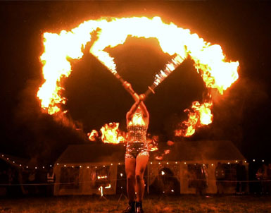 Fire performer for wedding